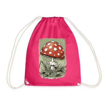 Cartoon Fliegenpilz - Turnbeutel - Fuchsia - Vorne