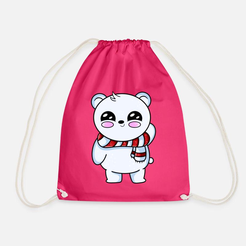 Kawaii Eisbär - Turnbeutel - Fuchsia