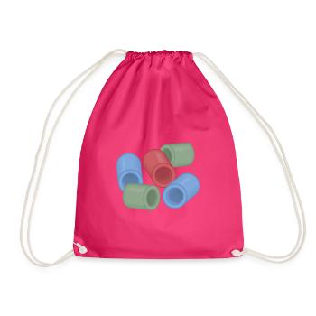 Capsules de couleur abstraites perles de repassage - Sac de sport léger - fuchsia - Devant