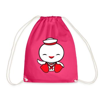 Canard marin marin marin chapeau de marin ondulant joyeusement - Sac de sport léger - fuchsia - Devant