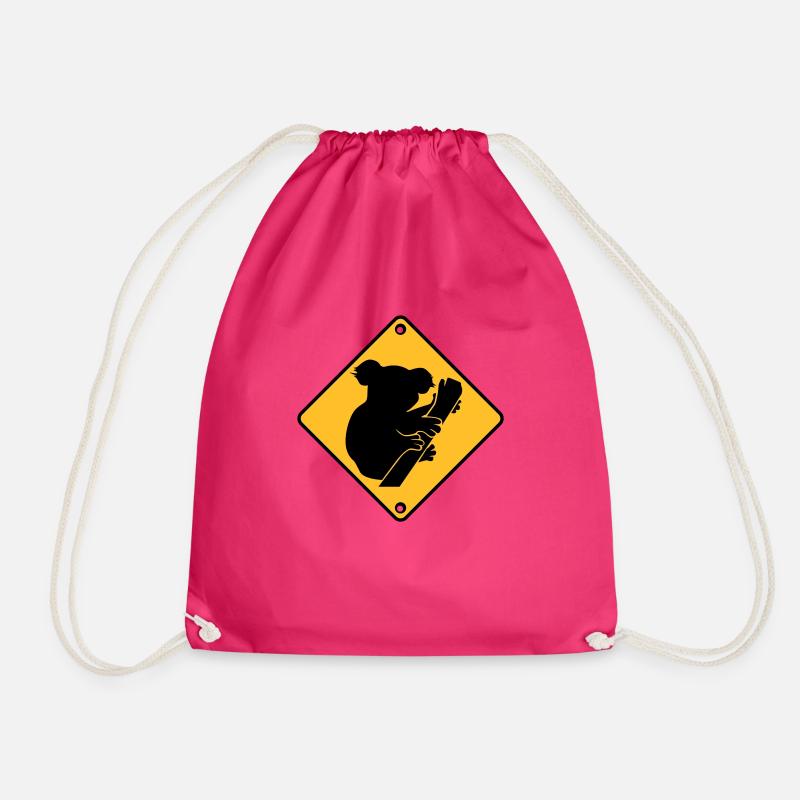 Koala - Drawstring Bag - fuchsia
