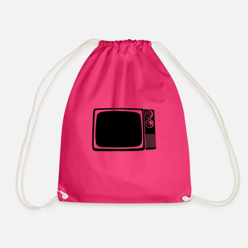 Fernseher - Turnbeutel - Fuchsia
