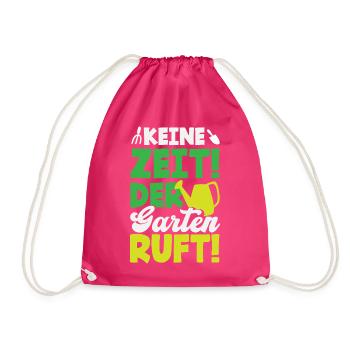 Der Garten Ruft Gartenarbeit - Turnbeutel - Fuchsia - Vorne