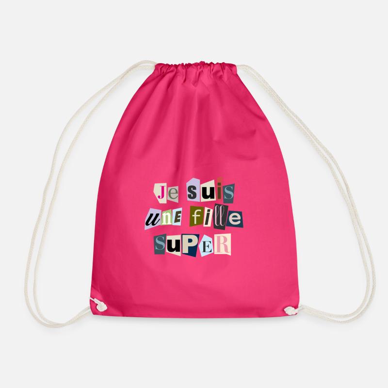 Ich bin ein Super-Mädchen - Turnbeutel - Fuchsia