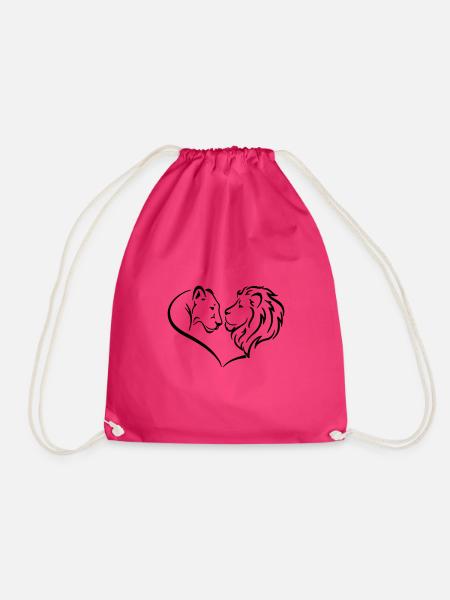 Lions - Drawstring Bag - fuchsia