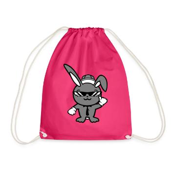 Lunettes de soleil lapin Cappy cravate Cool Hat Comic - Sac de sport léger - fuchsia - Devant