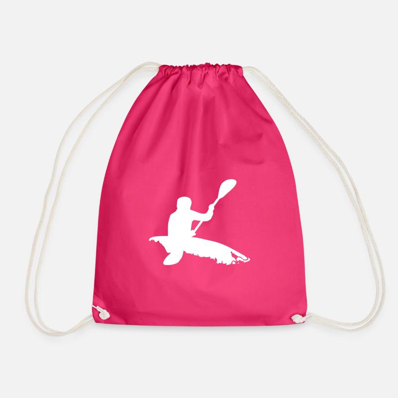 Whitewater kayaking - Drawstring Bag - fuchsia