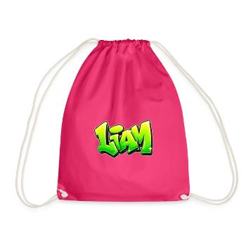 LIAM Graffiti-Name: Das Geschenk, das den Kopf umhaut! - Turnbeutel - Fuchsia - Vorne