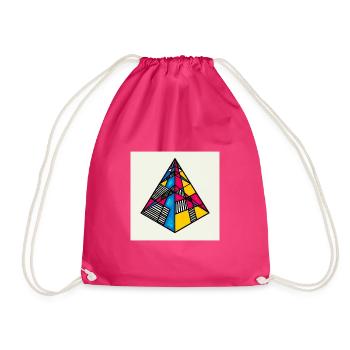 Abstrakte bunte Pyramide - Turnbeutel - Fuchsia - Vorne