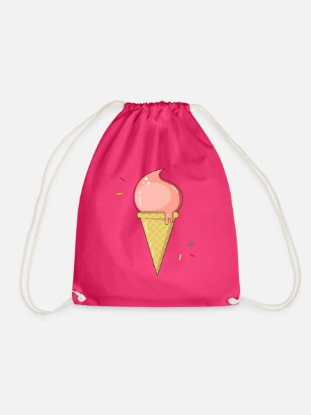 Eiscreme in der Waffel - Turnbeutel - Fuchsia