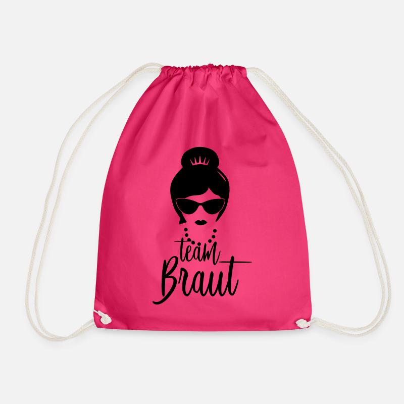 Team bride - Drawstring Bag - fuchsia