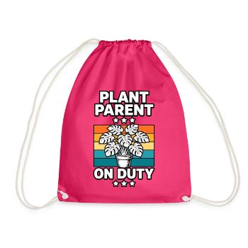 Plant Parent on Duty - Turnbeutel - Fuchsia - Vorne