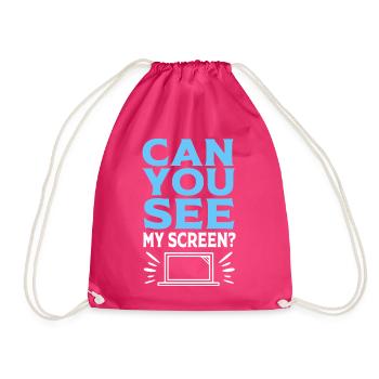 Remote Homeoffice - Turnbeutel - Fuchsia - Vorne