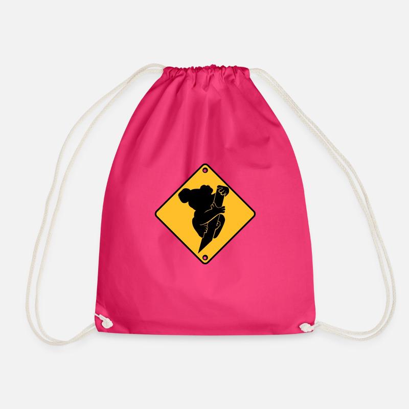Koala - Drawstring Bag - fuchsia