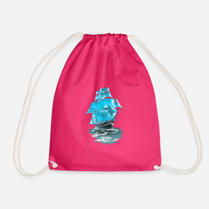 Segelschiff - Turnbeutel - Fuchsia