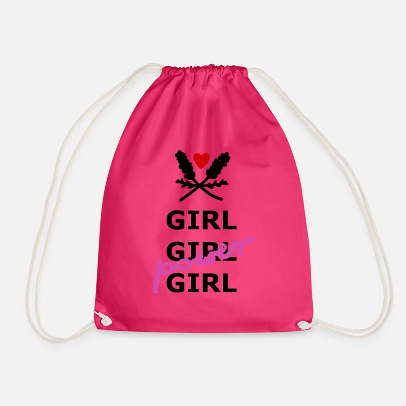 Girl Power - Drawstring Bag - fuchsia