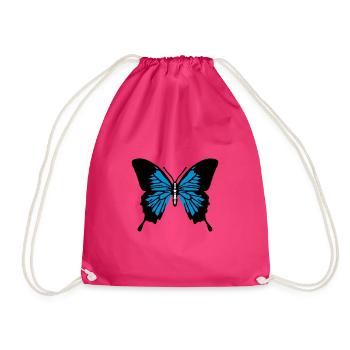 Butterfly - Drawstring Bag - fuchsia - Front
