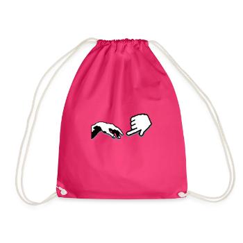 geek - Drawstring Bag - fuchsia - Front