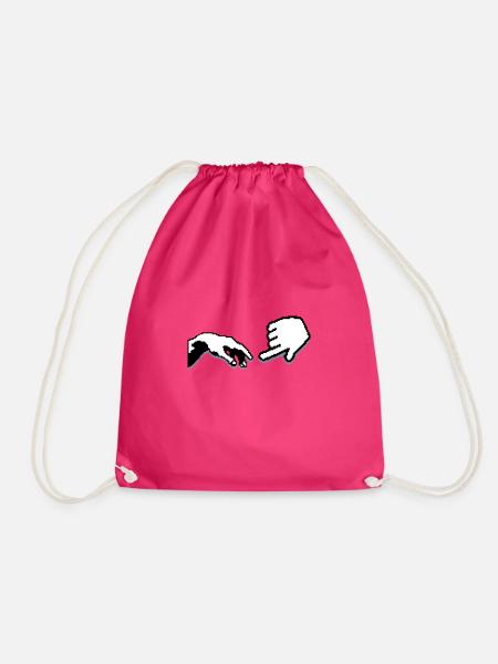 geek - Drawstring Bag - fuchsia