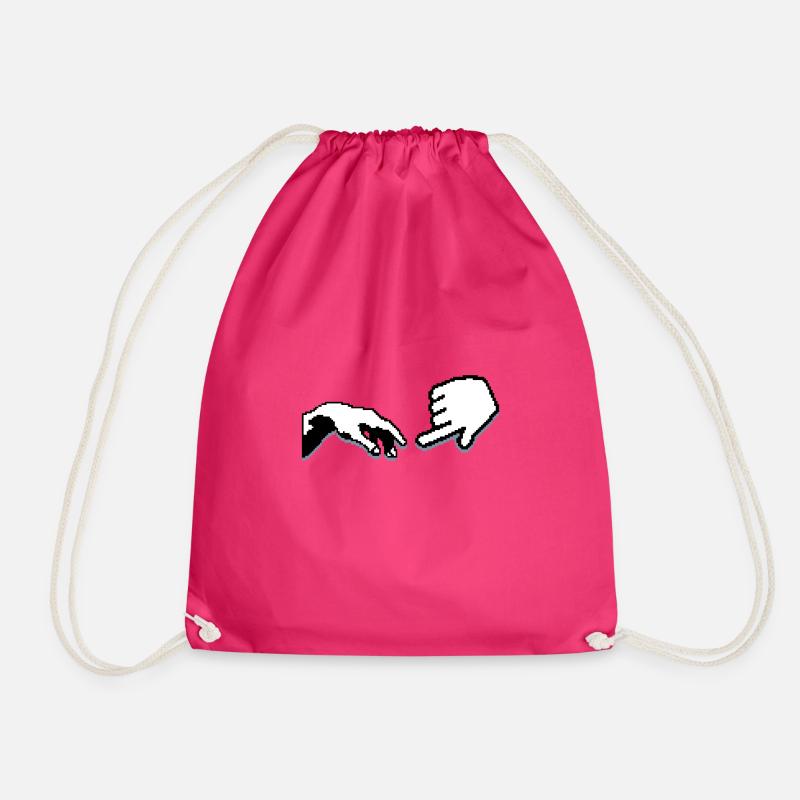 geek - Drawstring Bag - fuchsia