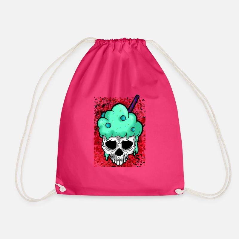 Skelett - Turnbeutel - Fuchsia