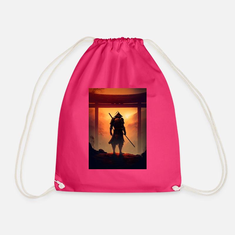 Samurai Warrior Japan - Turnbeutel - Fuchsia