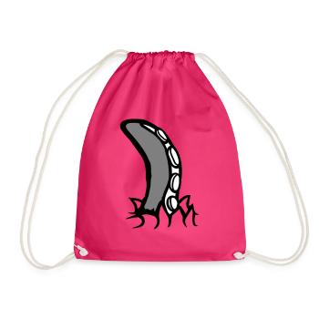 Tentacule Octopus Monster Chemise déchirée Alien - Sac de sport léger - fuchsia - Devant