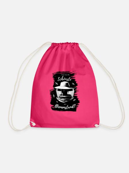 Spieglein - wer ist die Schönste am Bienenstand - Turnbeutel - Fuchsia