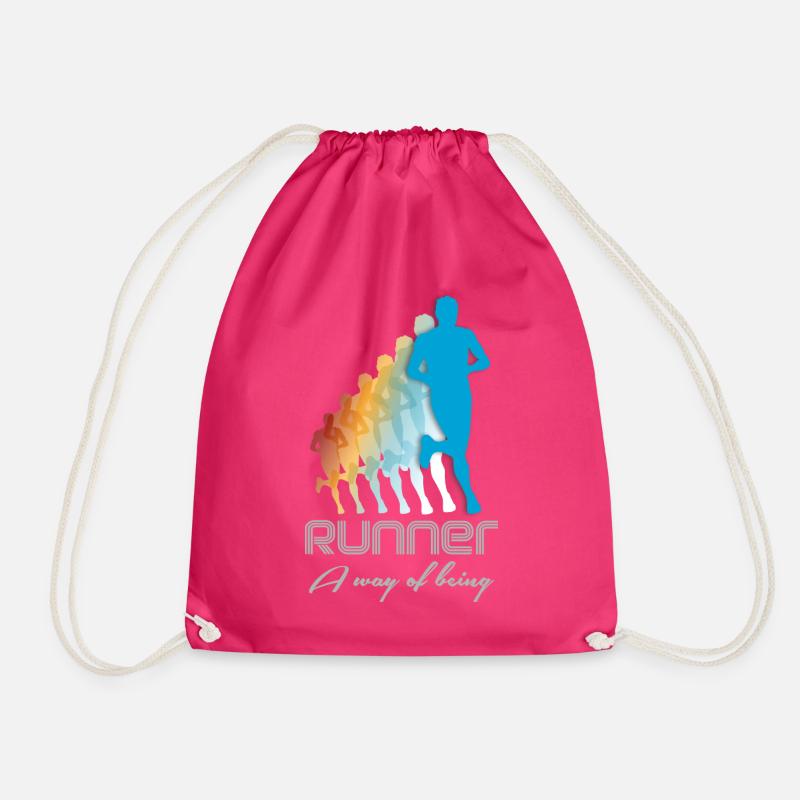 running - Drawstring Bag - fuchsia