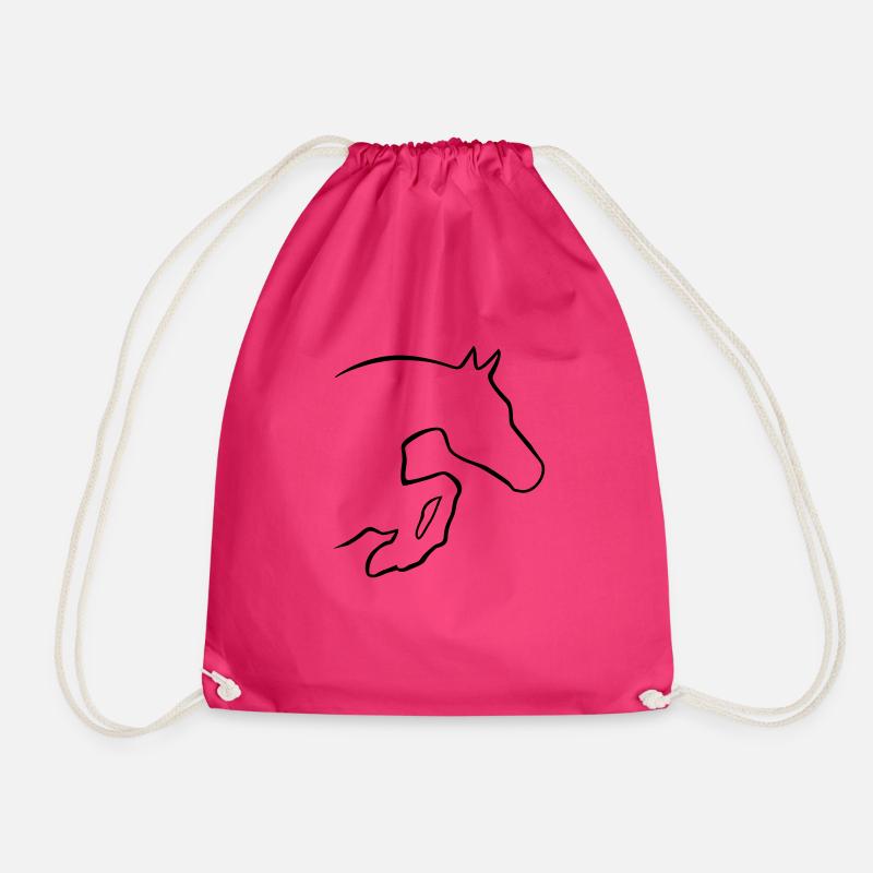 Springpferd - Turnbeutel - Fuchsia