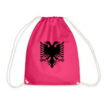 Double Headed Eagle_V1 - Drawstring Bag - fuchsia - Front