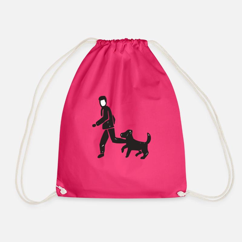 Hund - Turnbeutel - Fuchsia