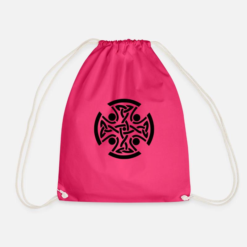 conception d'impression de dessin de symbole celtique antique - Sac de sport léger - fuchsia