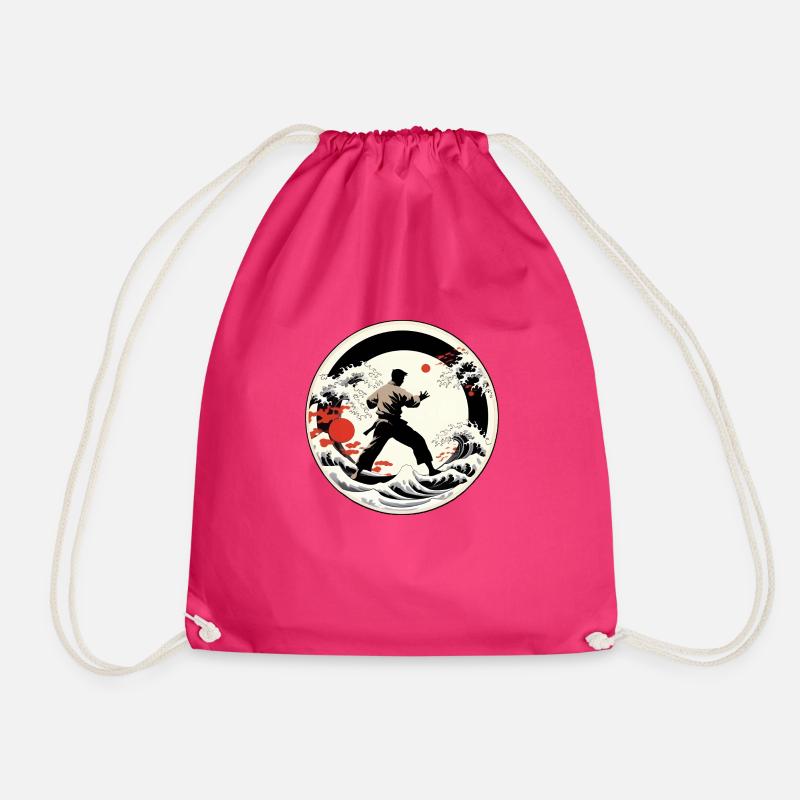 Karate Training - Drawstring Bag - fuchsia