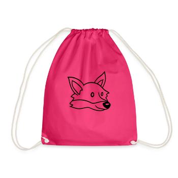 Fox Red Fox Wild Animal Clever Forest Inhabitants - Drawstring Bag - fuchsia - Front