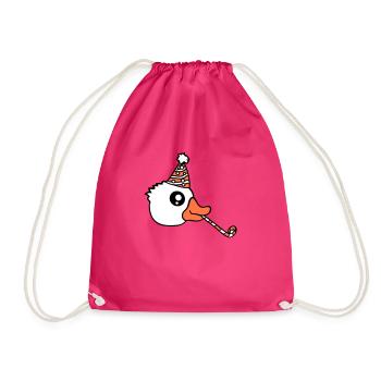 Canard Fête Serviette Chapeau Anniversaire Célébrer le Nouvel An - Sac de sport léger - fuchsia - Devant