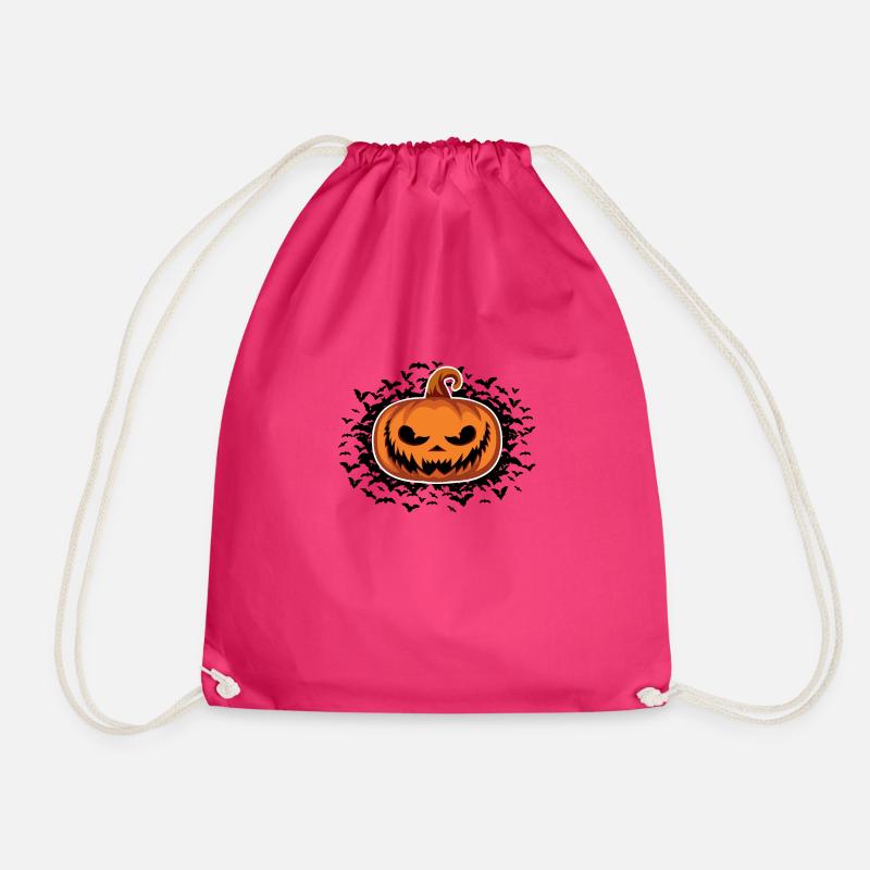 HalloweenV4 - Drawstring Bag - fuchsia