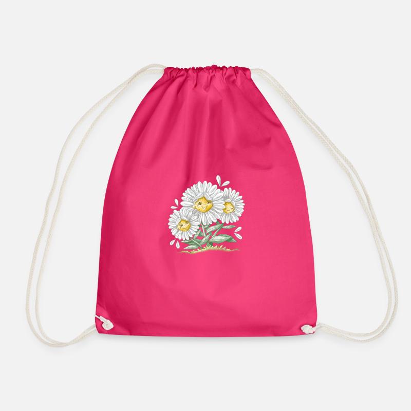 Daisy - Drawstring Bag - fuchsia