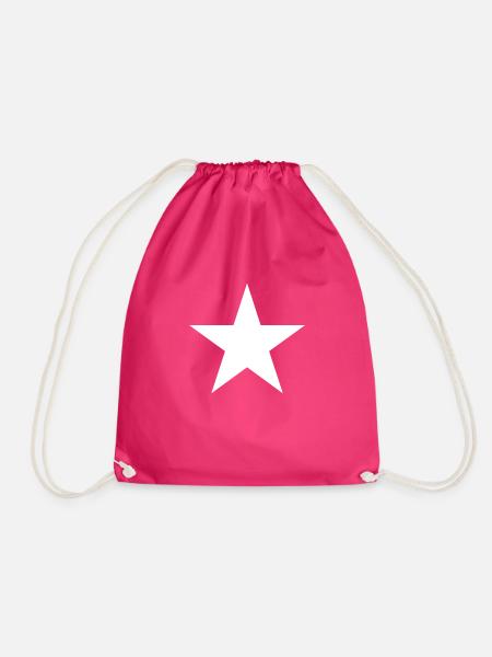 White Star - Drawstring Bag - fuchsia