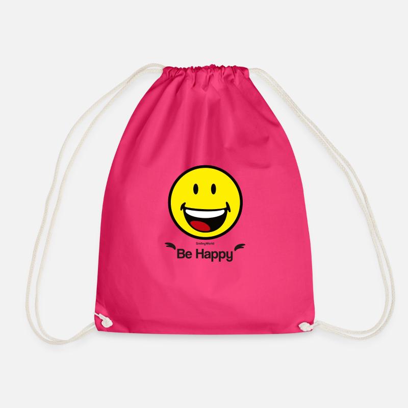 SmileyWorld "Sei glücklich" - Turnbeutel - Fuchsia