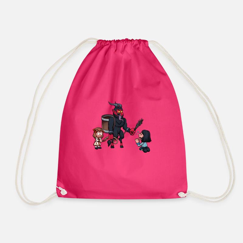 Krampus bestraft Kinder - Turnbeutel - Fuchsia