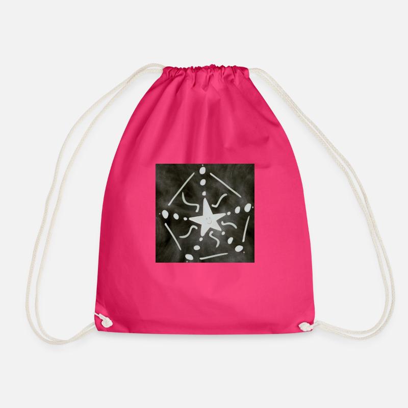 INVERTED STAR - Drawstring Bag - fuchsia