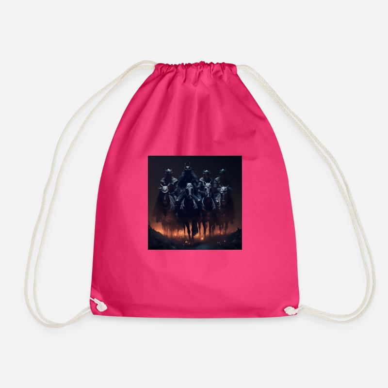 Vier Reiter - Turnbeutel - Fuchsia