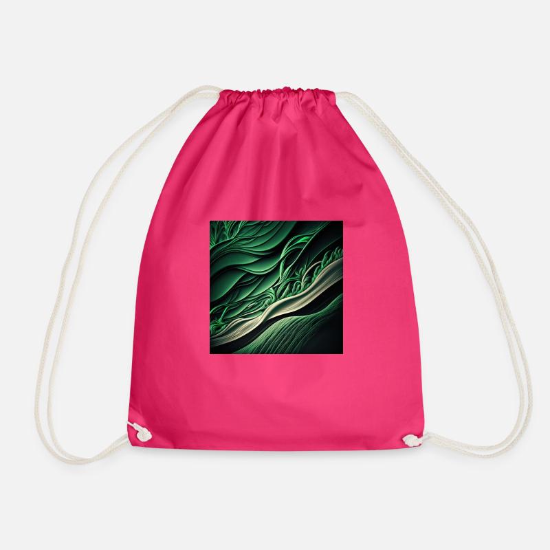 Everything is made of waves 7 - Drawstring Bag - fuchsia