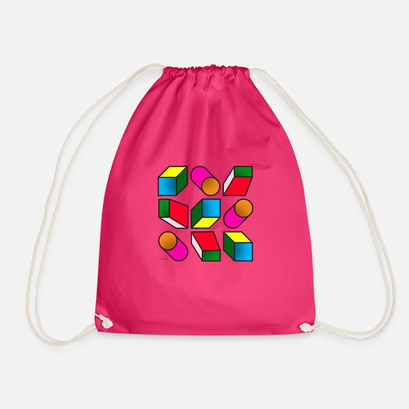pattern moda 110623 2 - Drawstring Bag - fuchsia