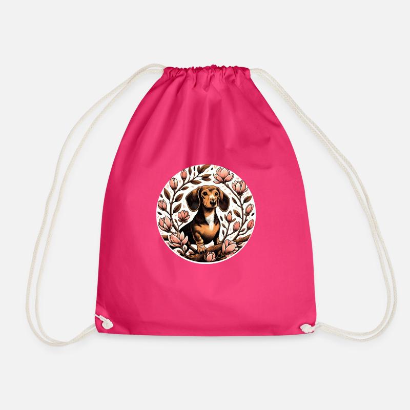 Weiner Hund - Turnbeutel - Fuchsia