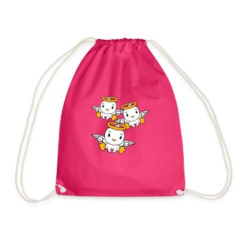3 Ducks Angel Friends Halo Holy Team - Drawstring Bag - fuchsia - Front