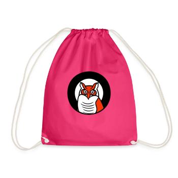 hibou oiseau aigle hibou hibou nuit oiseau effraie des granges chouette bande dessinée - Sac de sport léger - fuchsia - Devant