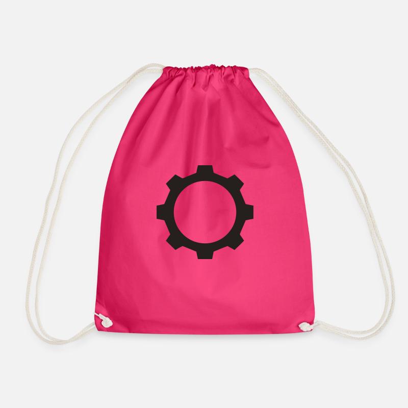 cogs - Drawstring Bag - fuchsia