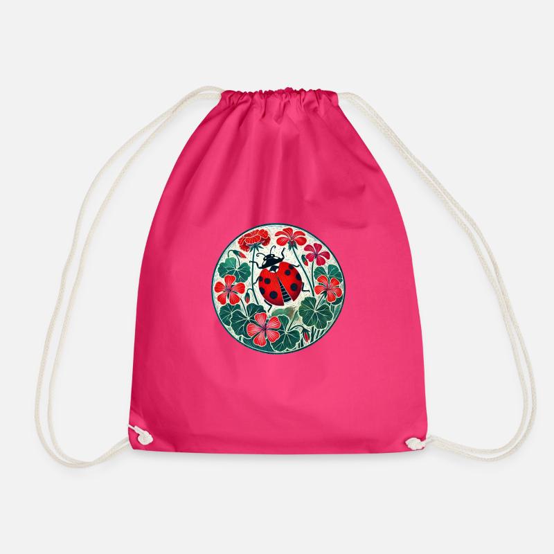 Marienkäfer - Turnbeutel - Fuchsia